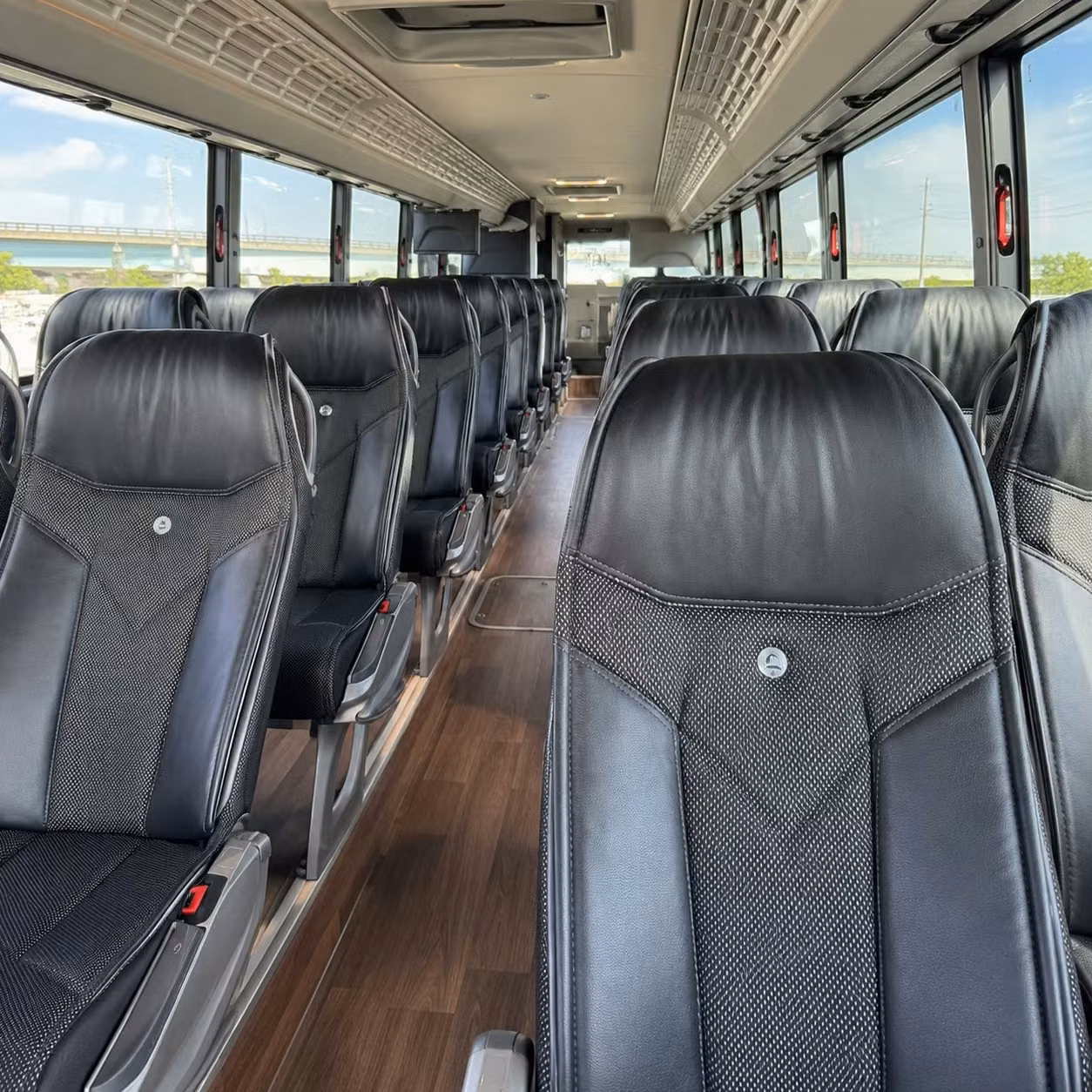 federal way charter bus interior