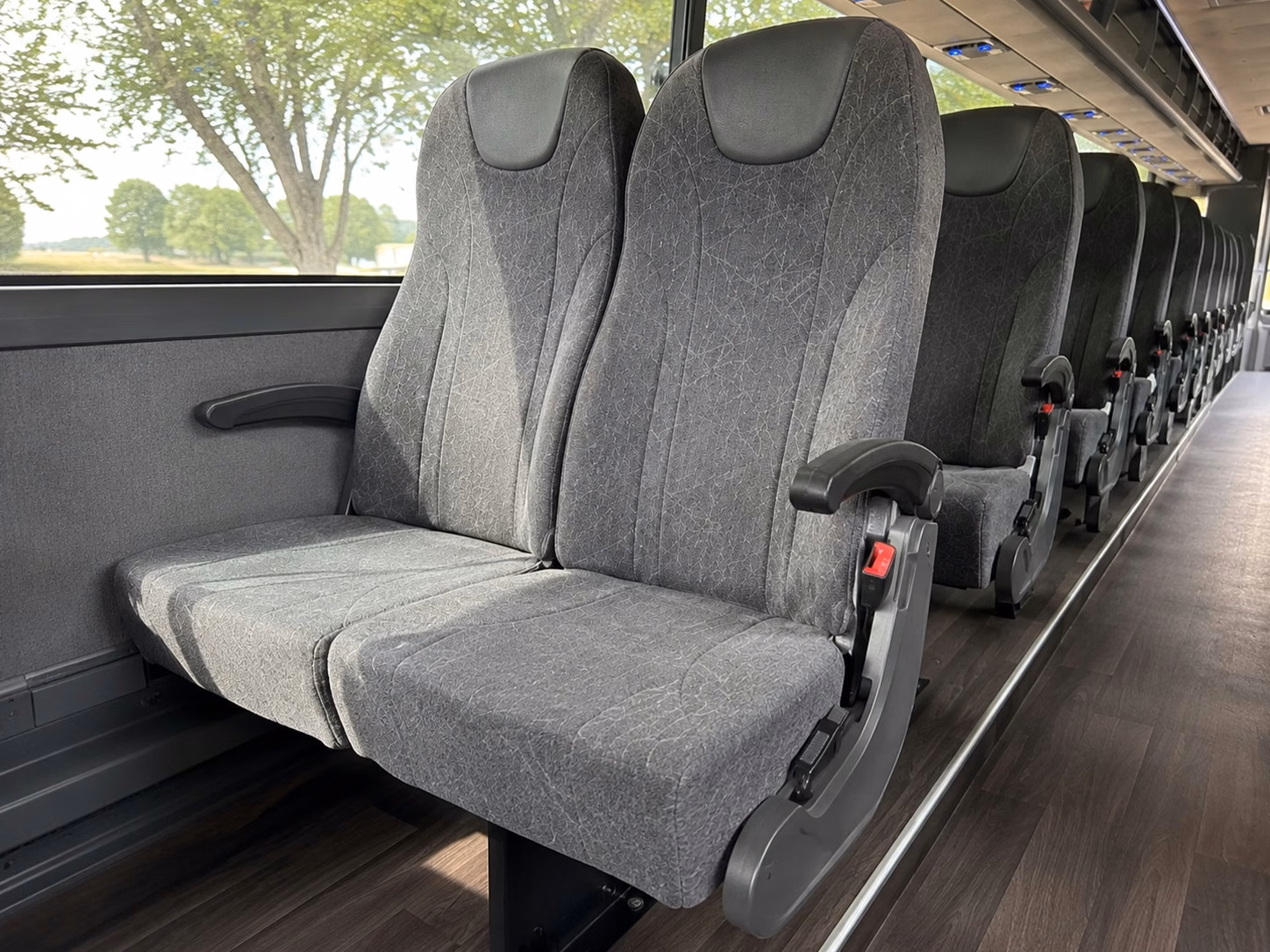federal way charter bus rental interior